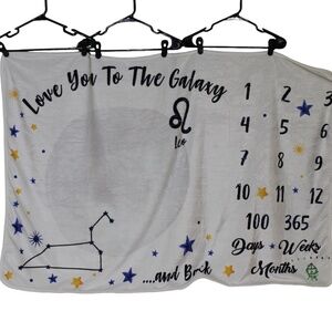 Zodiac Baby Milestone‎ Blanket Leo Love You To The Galaxy And Back